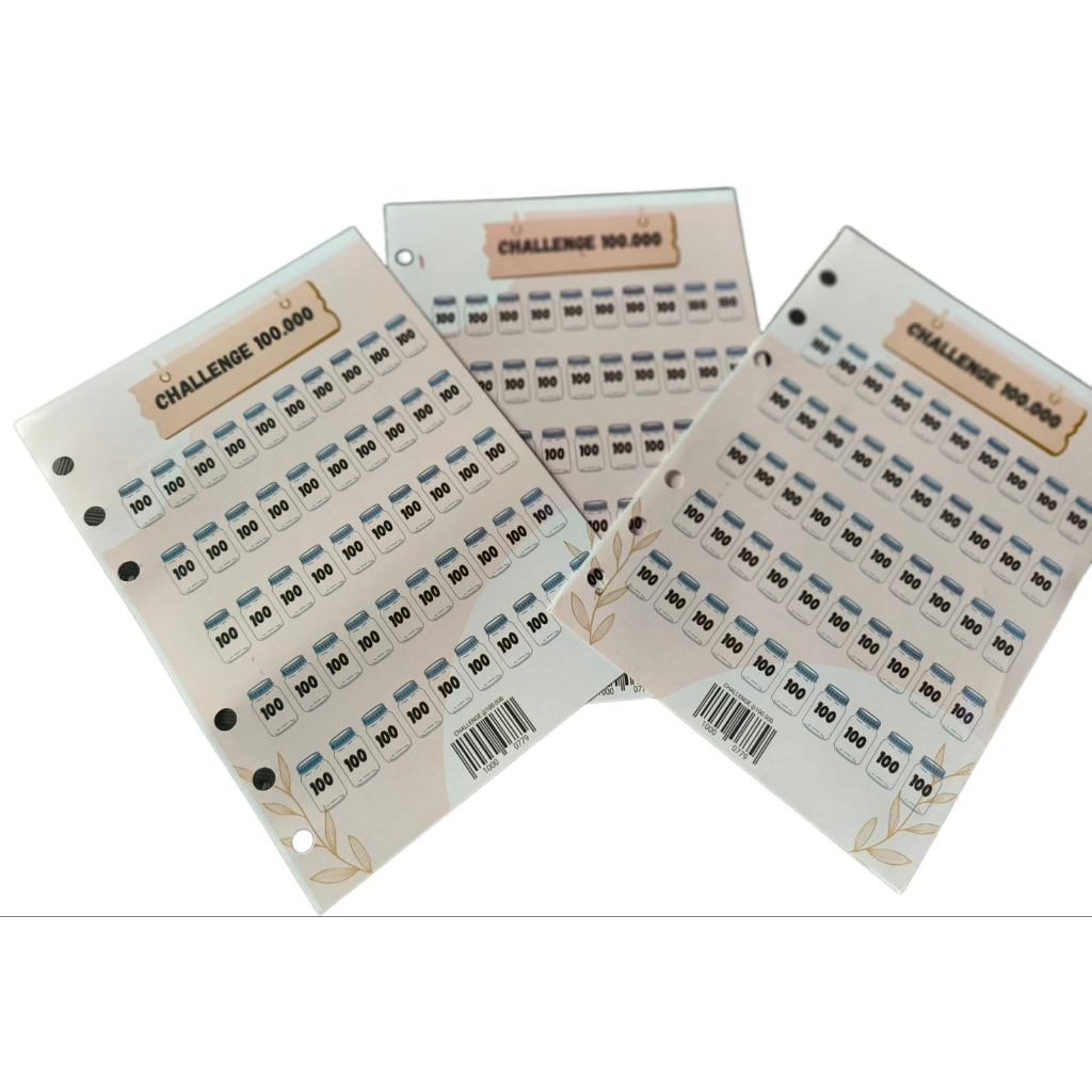 

saving challage binder a6 6 lubang stiker sticker keuangan budgeting 1 lembar 27 pcs