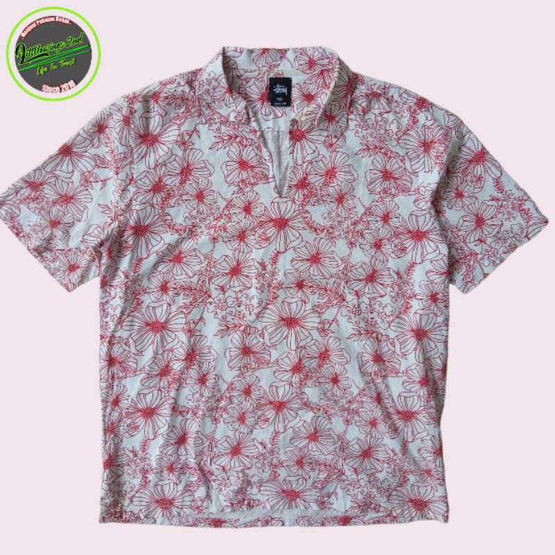 KEMEJA HAWAI STUSSY TANPA KANCING ORIGINAL