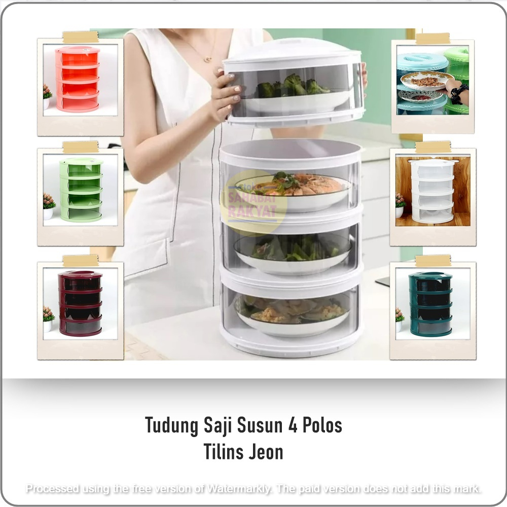 Tudung Saji Susun 4 Lemari Penyimpanan Makanan Susun