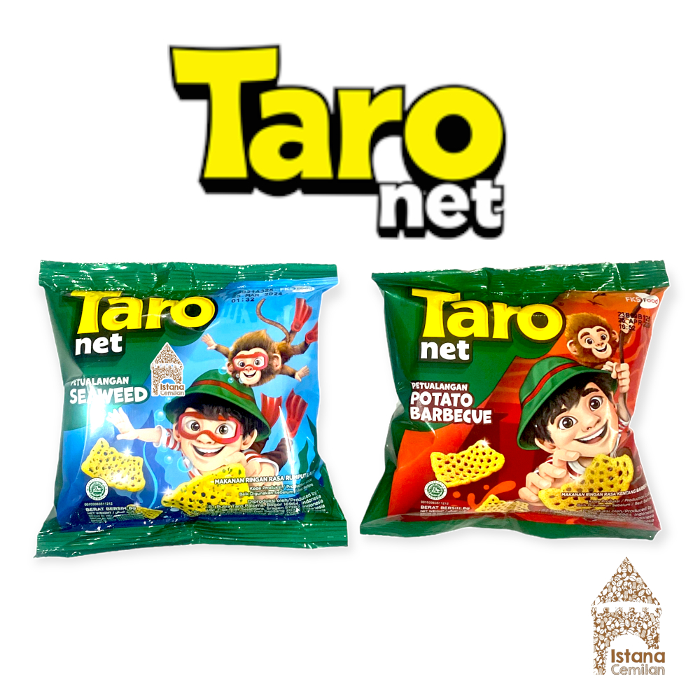 

Chiki TARO Net Potato BBQ / Seaweed 8 Gram Istana Cemilan