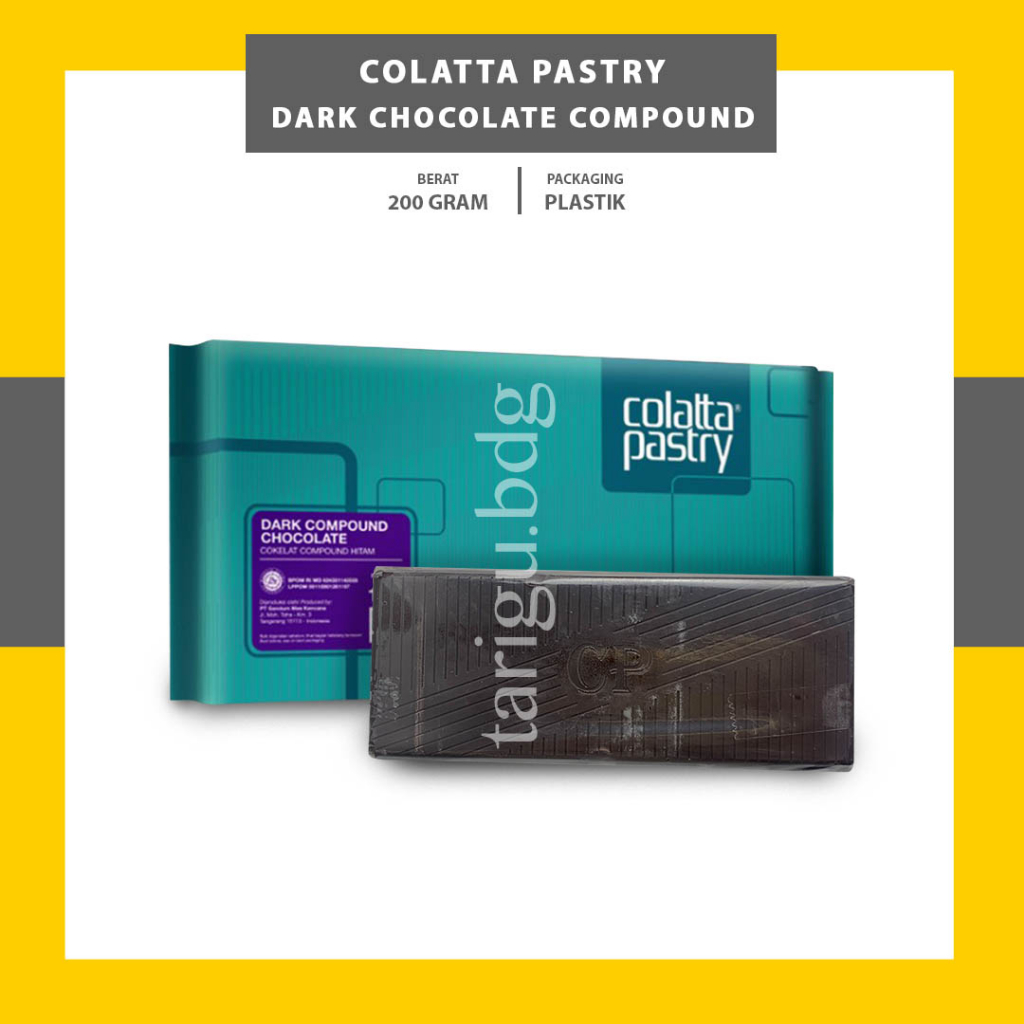 

COLATTA DARK PASTRY CHOCOLATE COMPOUND - COLLATA DARK COKLAT BATANG - COKLAT BLOK COKLAT PUTIH DARK CHOCO