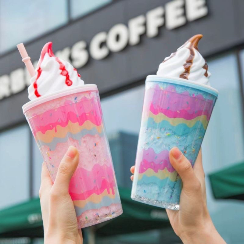 Tumbler Ice Cream 450ml - Botol Minum bentuk Es krim