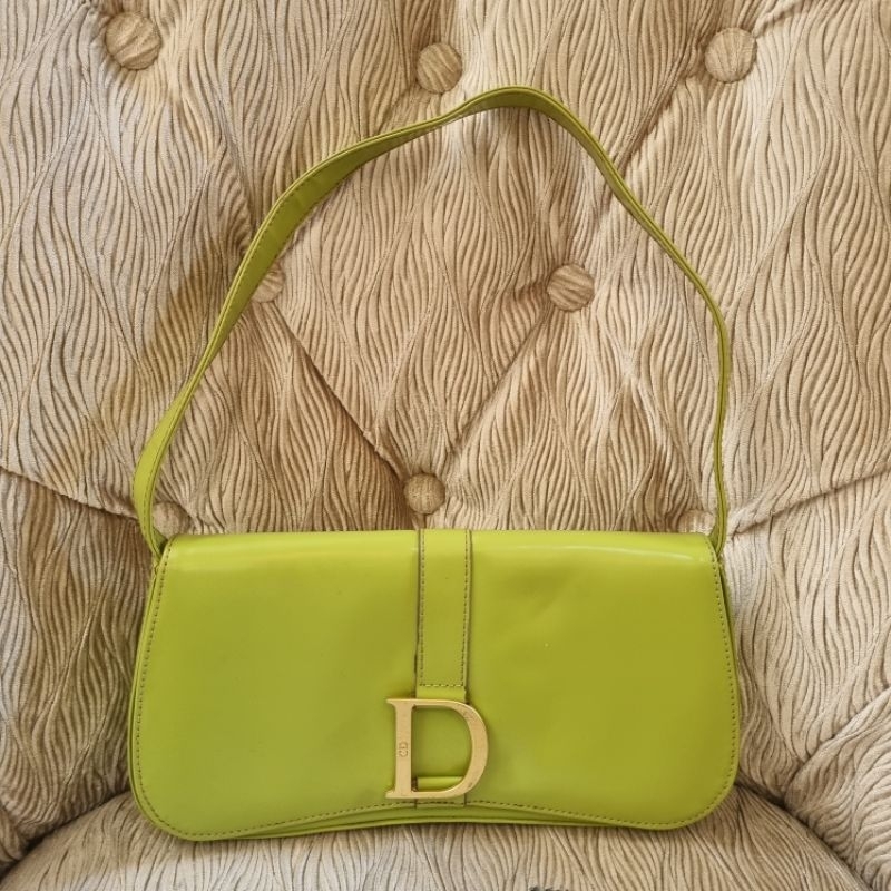 Preloved Dior Vintage Green Shoulder Bag