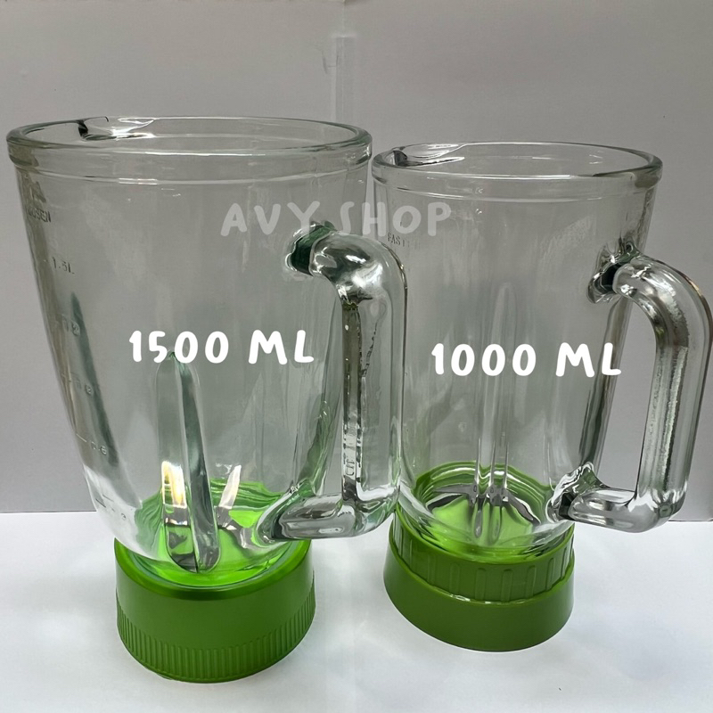 Gelas dan pisau jus blender national kaca / beling