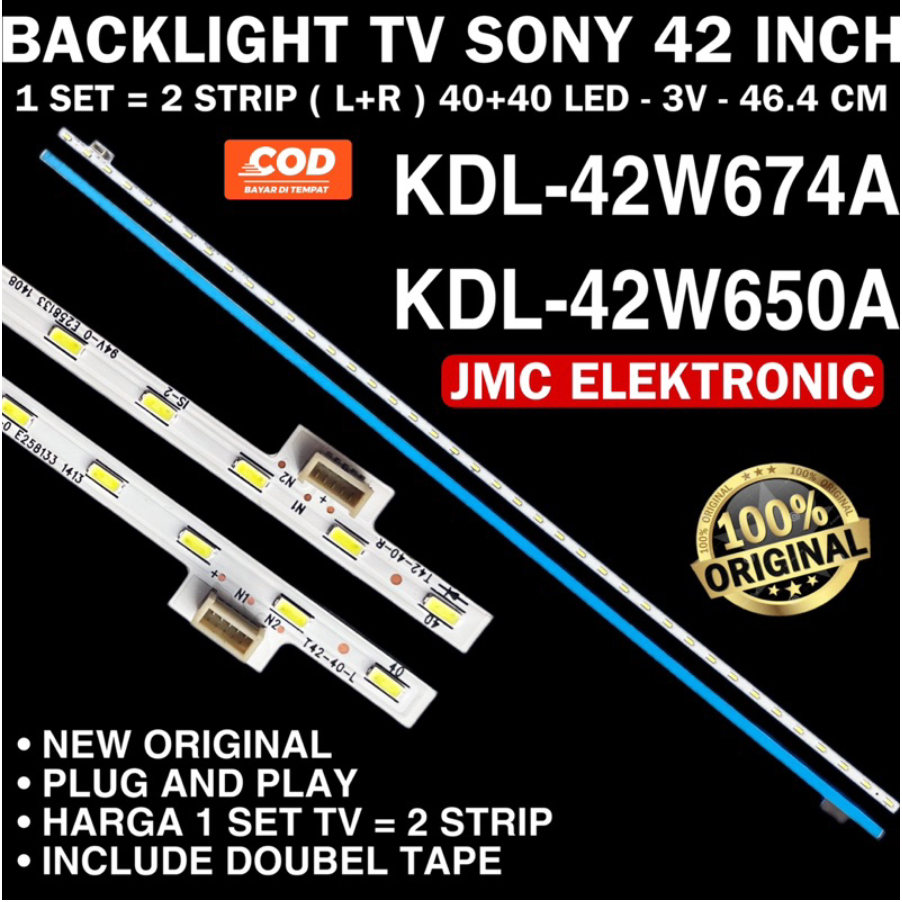 BACKLIGHT TV LED SONY 42 INCH KDL42W674A KDL42W650A 42W674A 42W650A