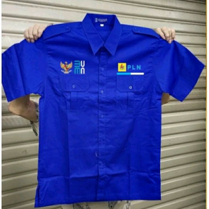 KEMEJA BUMN PLN BAJU PLN BORDIR