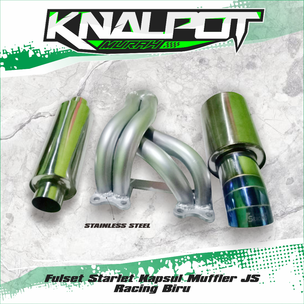 Fulset Starlet Kapsul Muffler JS Racing Biru