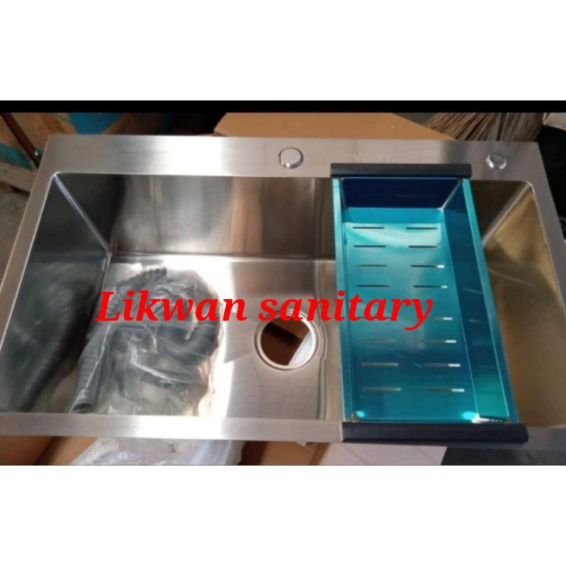 kitchen sink stainless 7545 VALVRA / kitchen sink kotak minimalis 7545