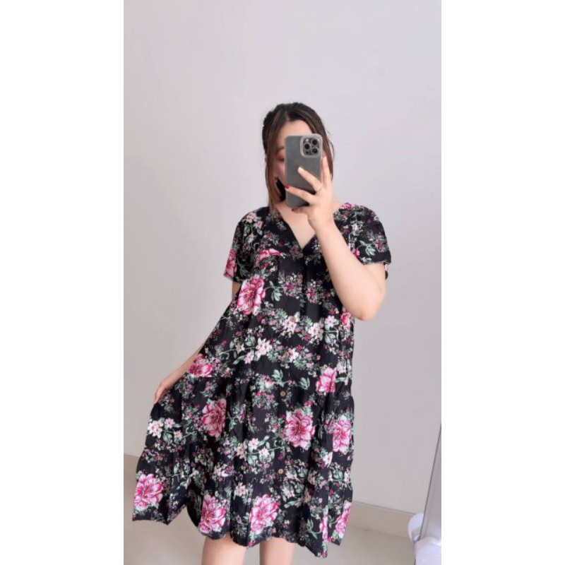 Daster Bali Jumbo Geisha Kancing Vidi