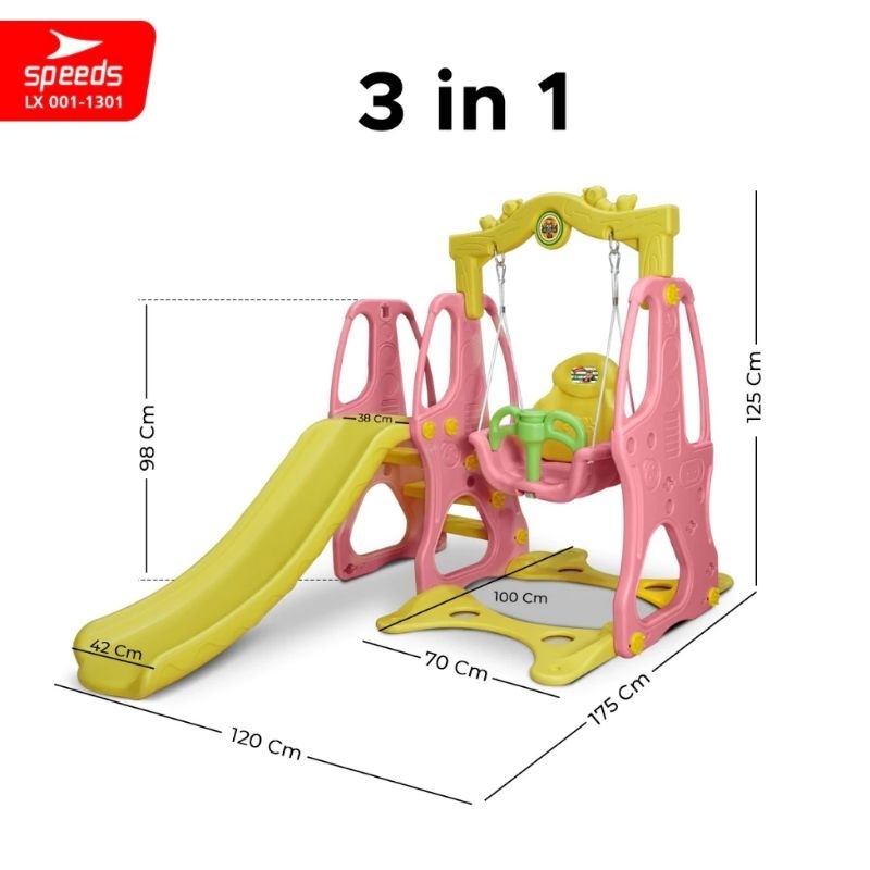 Perosotan 3 In 1 SPEEDS Mainana Prosotan Ayunan Anak