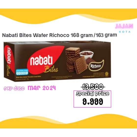 

NABATI Bites Wafer Richoco 168 gram