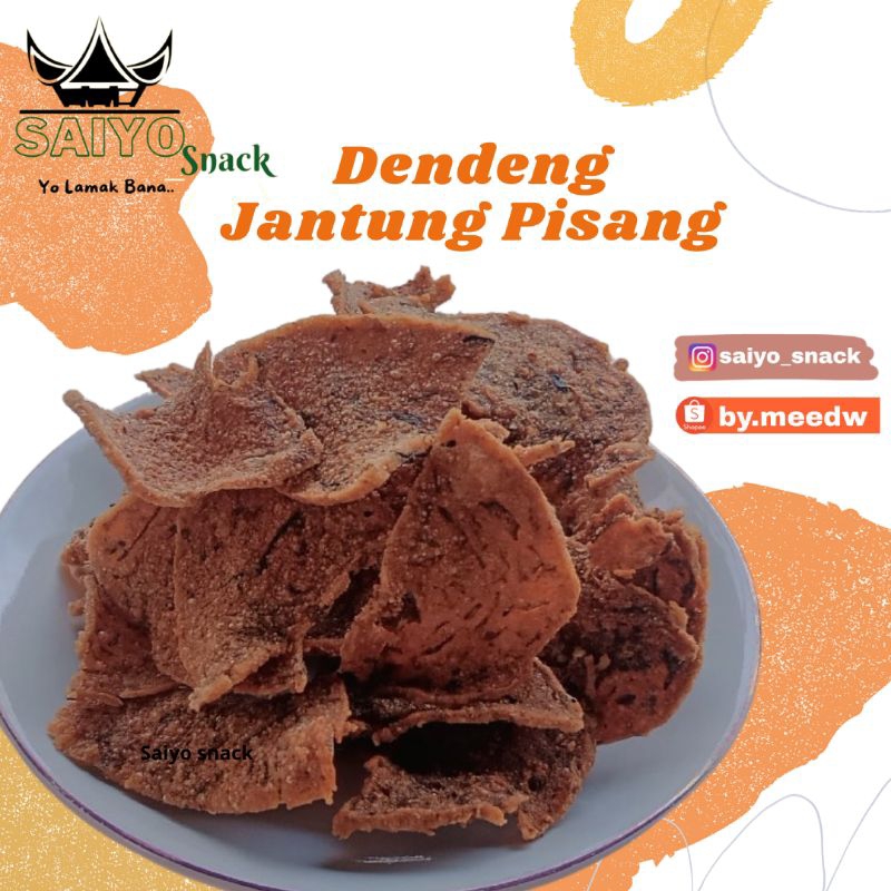 

SAIYO SNACK / DENDENG JANTUNG PISANG / DENDENG SAYUR ORIGINAL / KUE LEBARAN / OLEH OLEH PADANG / BY MEEDW
