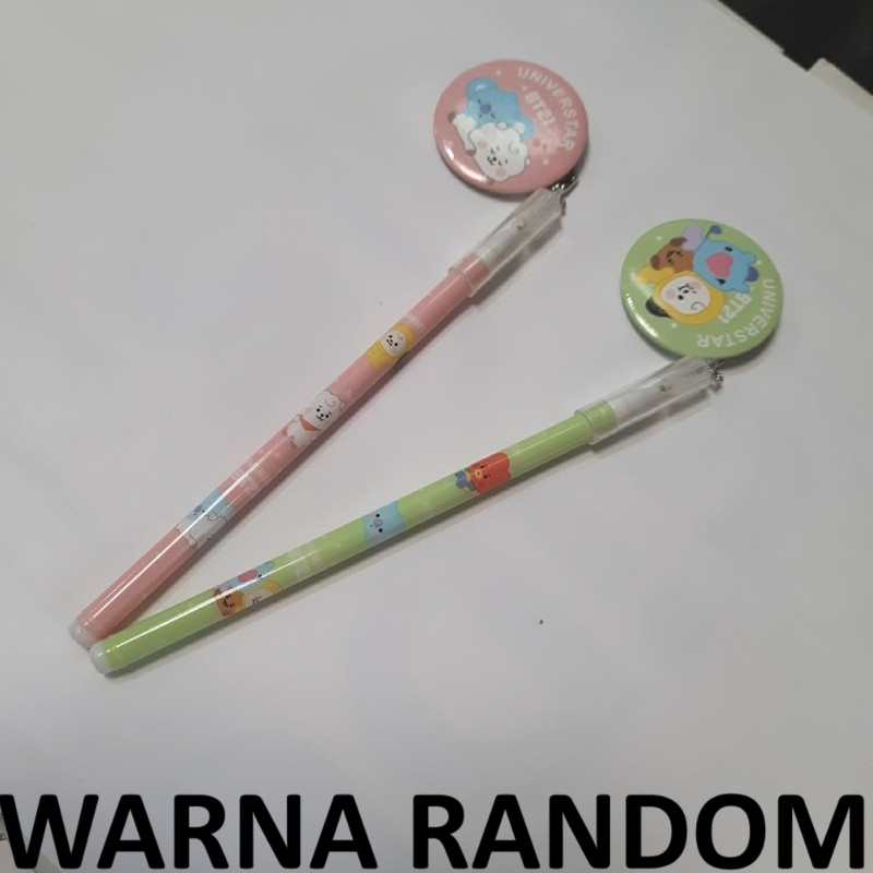 

Pulpen Gel Hitam BTS Pin 7571 1 Buah