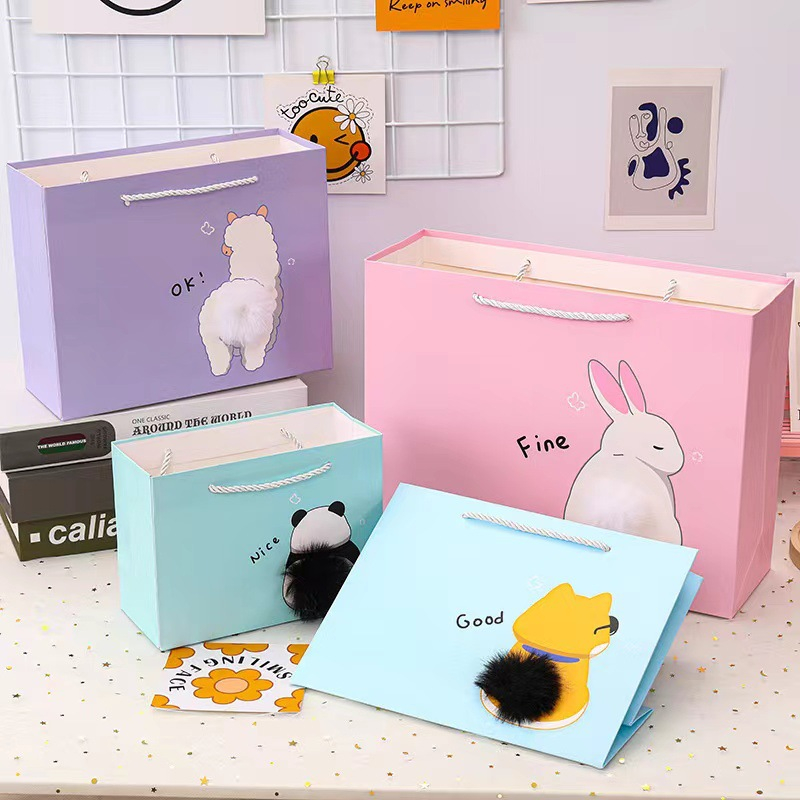 

PAPER BAG PREMIUM 3D CUTE ANIMAL RABBIT PANDA AND FRIENDS