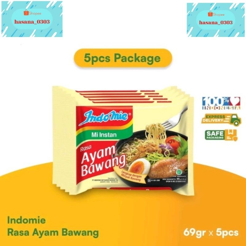 

Indomie Ayam Bawang Mie Kuah 5pcs x 65gr