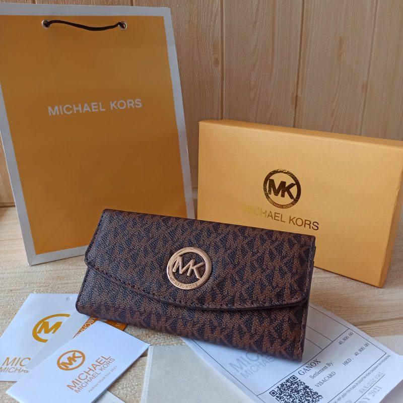 Dompet panjang Wanita MK/dompet lipat import wanita free box,paperbag,cover,sertifikat,fakebill