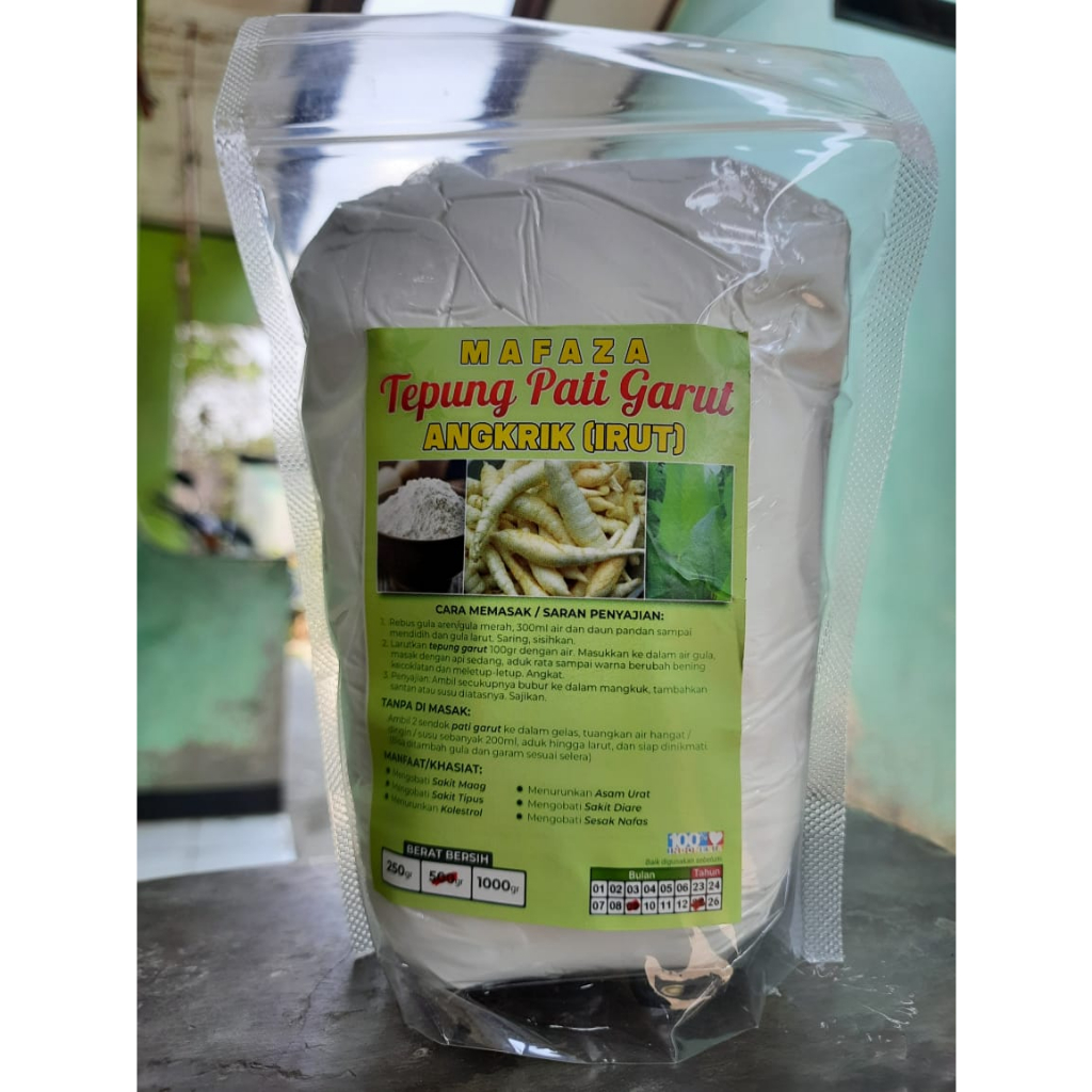 

TEPUNG GARUT/PATI OBAT ASAM LAMBUNG /ANGKRIK /ARROWROOT 500Gr