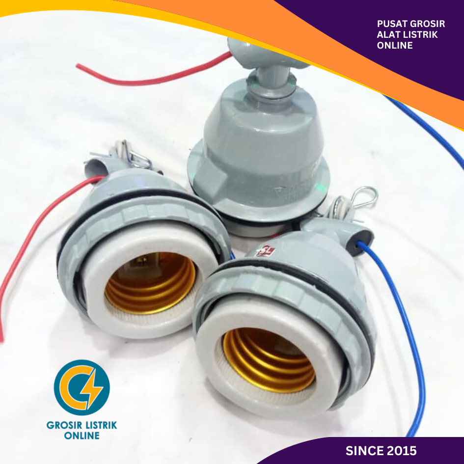 FITTING WD E40 LAMPU JALAN GANTUNG WD E40 STARLUX PIOLINE KERAMIK BESI DALAM BAUT GROSIR