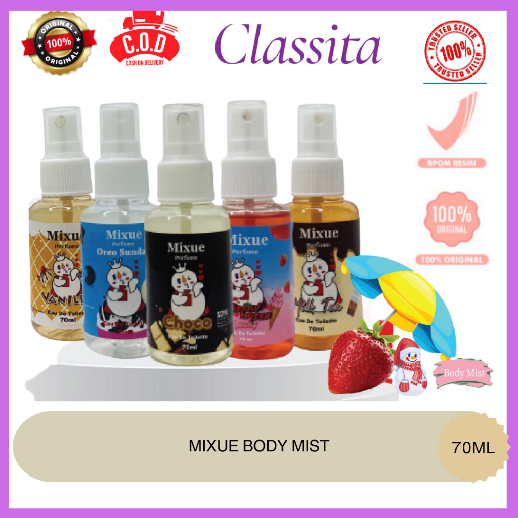 𝐂𝐋𝐀𝐒𝐒𝐈𝐓𝐀.𝐈𝐃 - Parfum Mixue / Body Mist Mixue / Parfum Mixue 70Ml / Parfum Mixue Viral / Parfum Segar