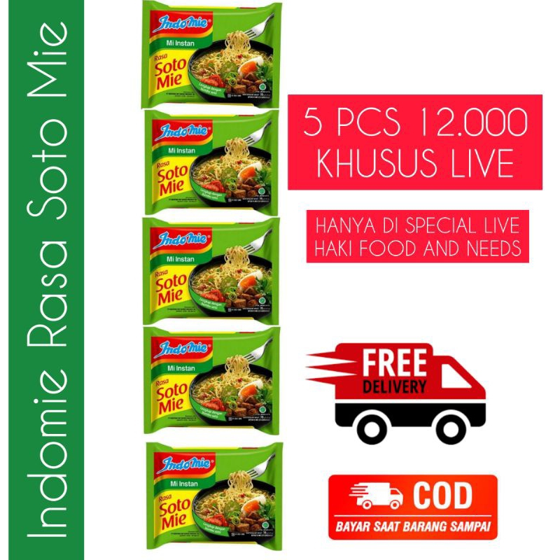 

Indomie Rasa Soto Mie 5 Bungkus/ 5pcs