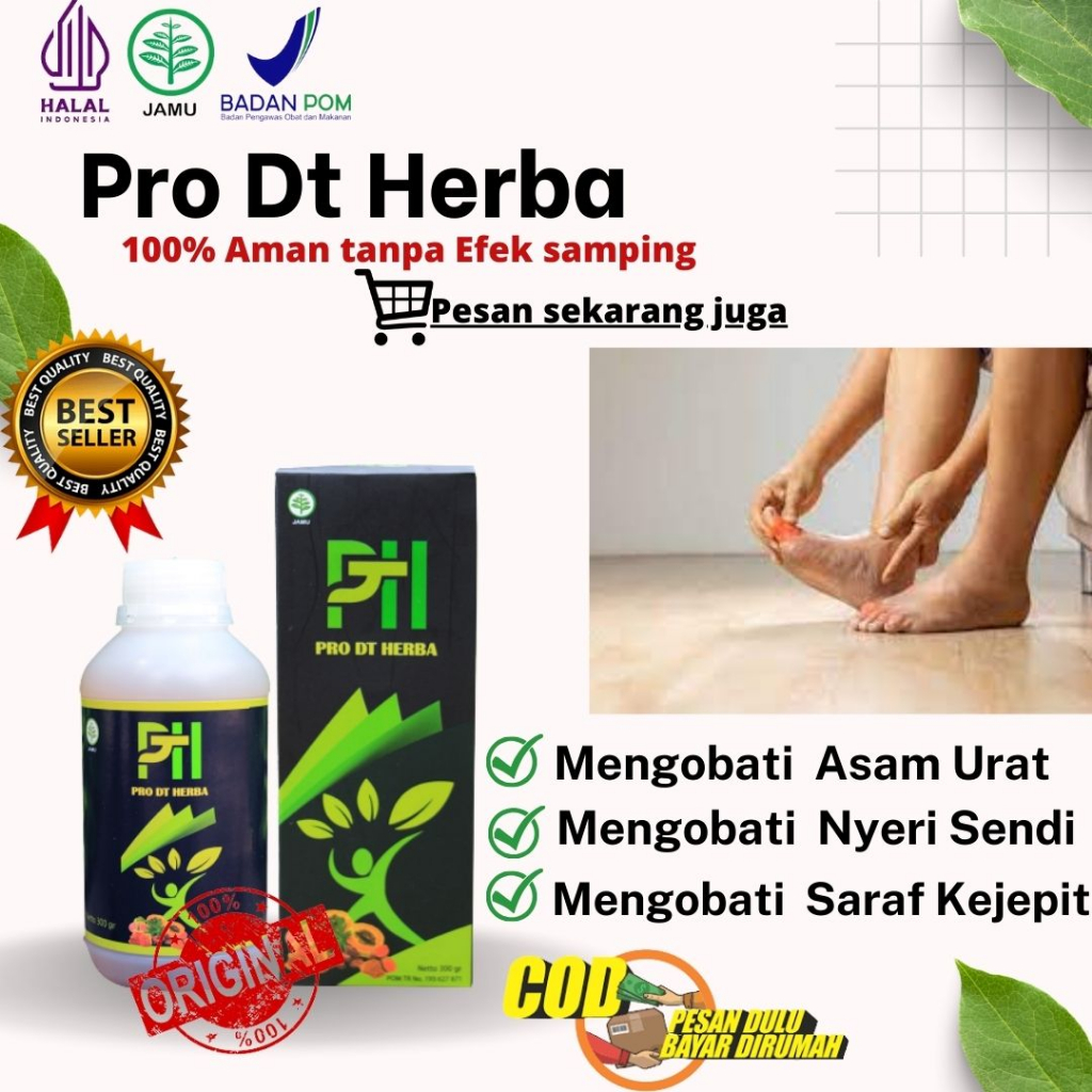 OBAT ASAM URAT | OBAT ASAM URAT AMPUH | OBAT SARAF KEJEPIT | PRO DT HERBA  100% ORIGINAL BPOM