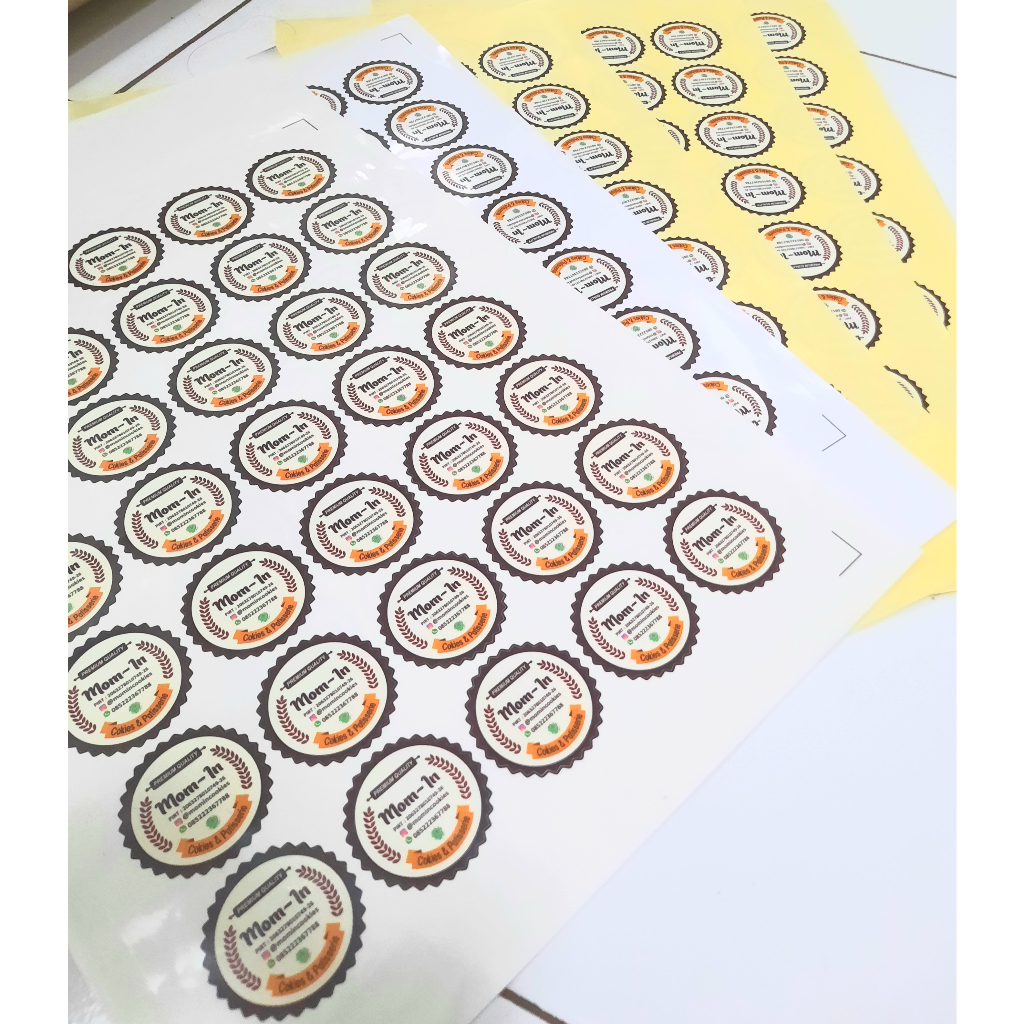 

Stiker label / merk makanan