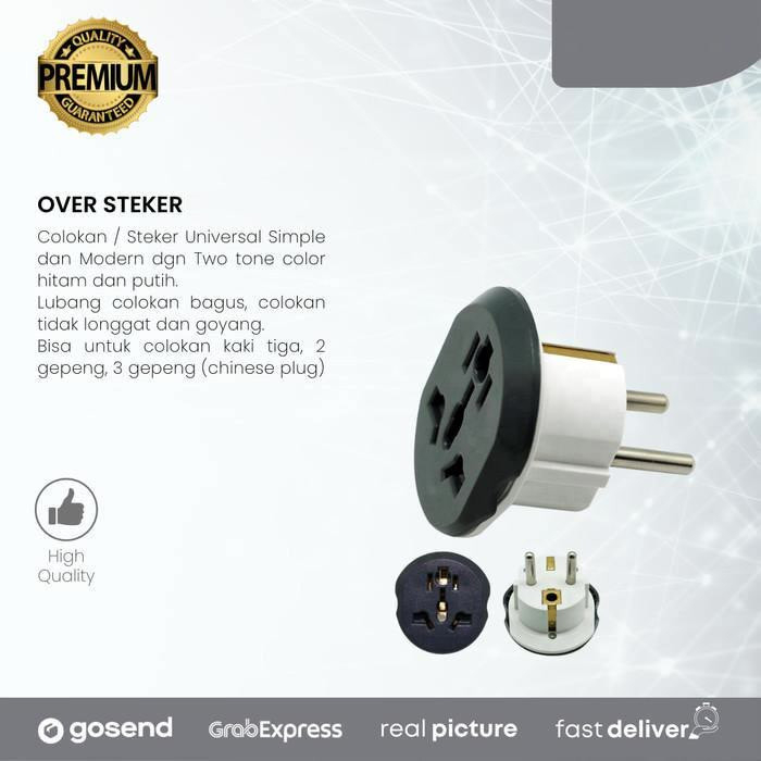 Steker kaki3 jadi kaki 2/taffware universal over steker