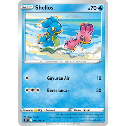POKEMON TCG INDONESIA SHELLOS S10P 037/067