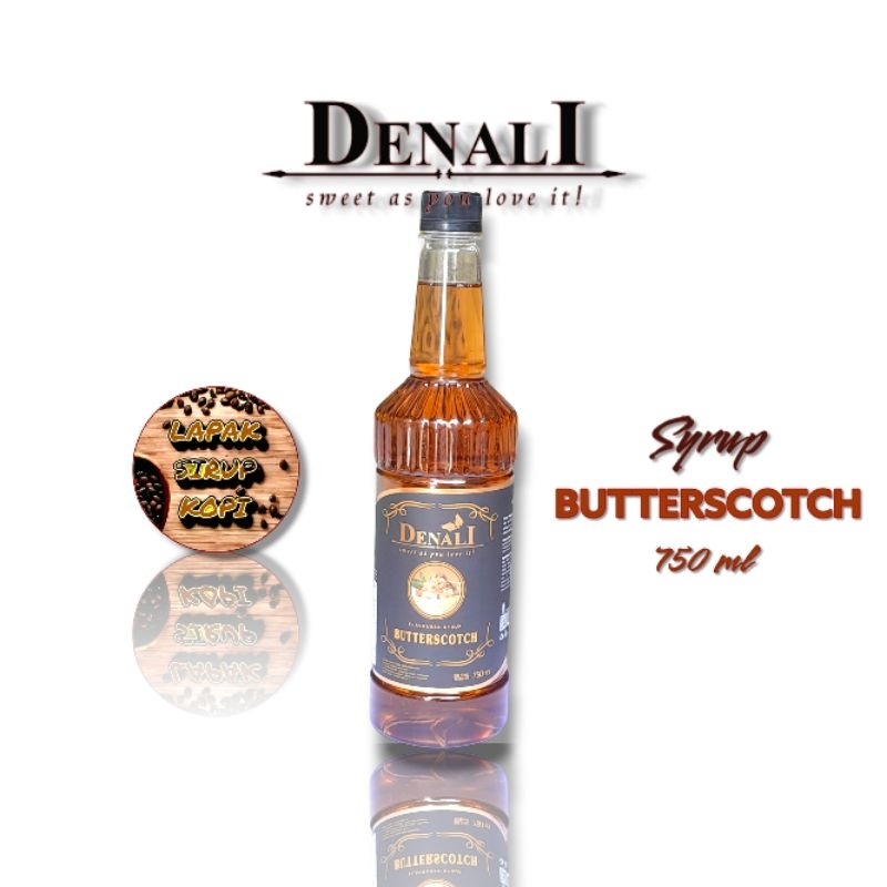 

Denali - Butterscotch syrup 750ml - sirup minuman rasa butterscotch