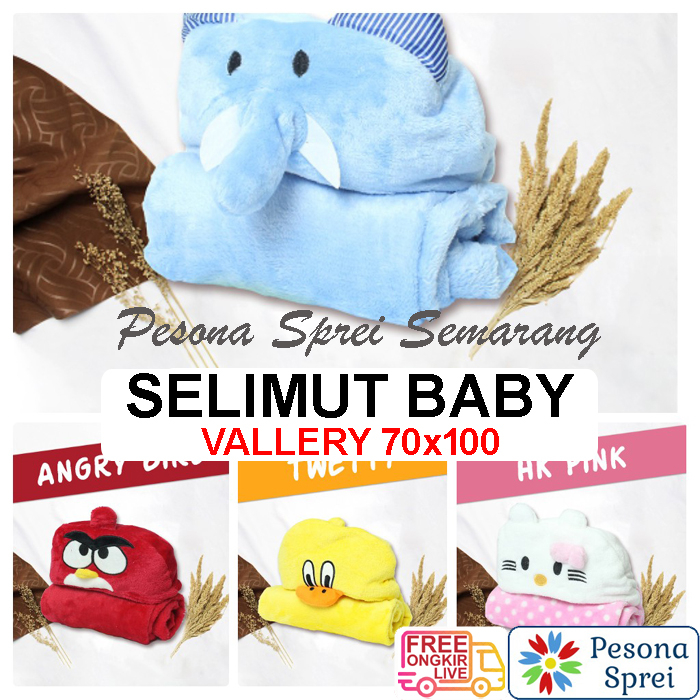 SELIMUT VALLERY BABY / SELIMUT BAYI TOPI VALLERY / SELIMUT BABY TOPI