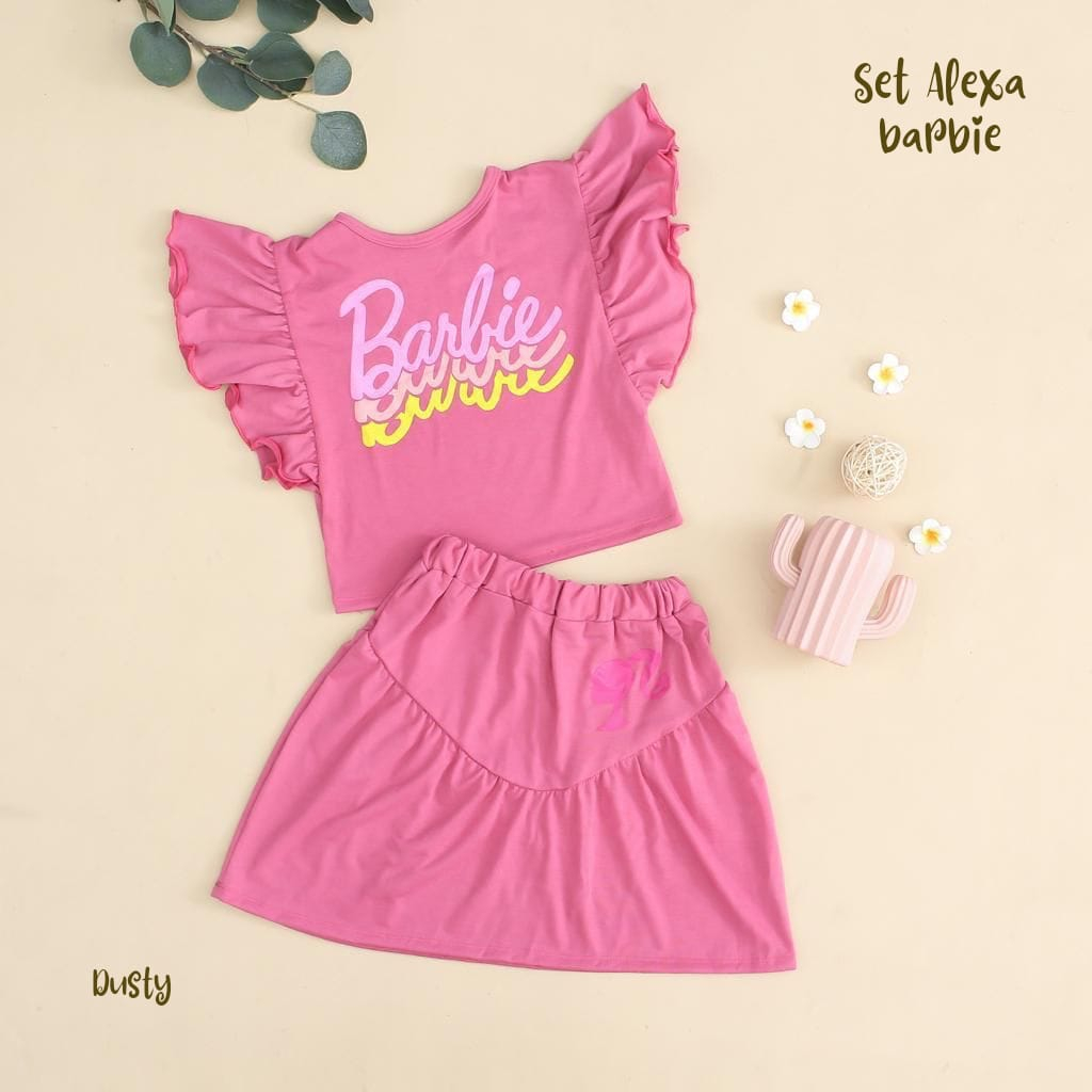 2-6 TH SET ALEXA BARBIE SETELAN ROK ANAK PEREMPUAN