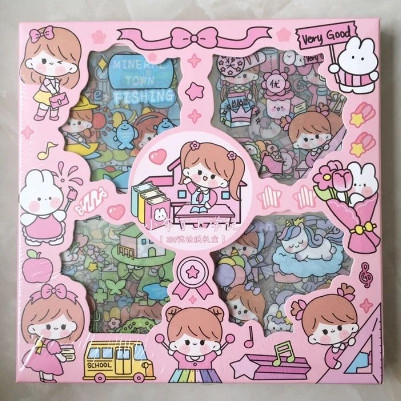 

stiker momo pink very good