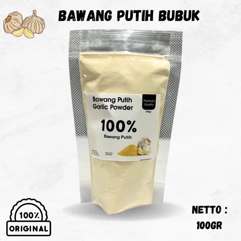 

[ 100 Gram ] Bawang Putih Bubuk / Garlic Powder 100% murni