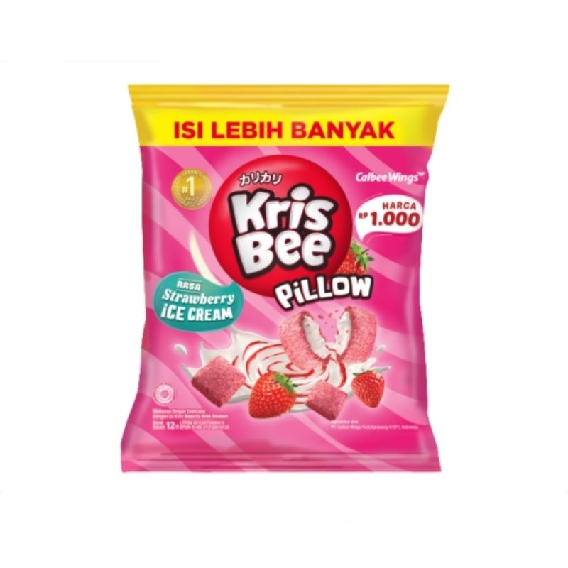 

Krisbee Pillow Strawberry Ice Cream 12gr (Renteng)