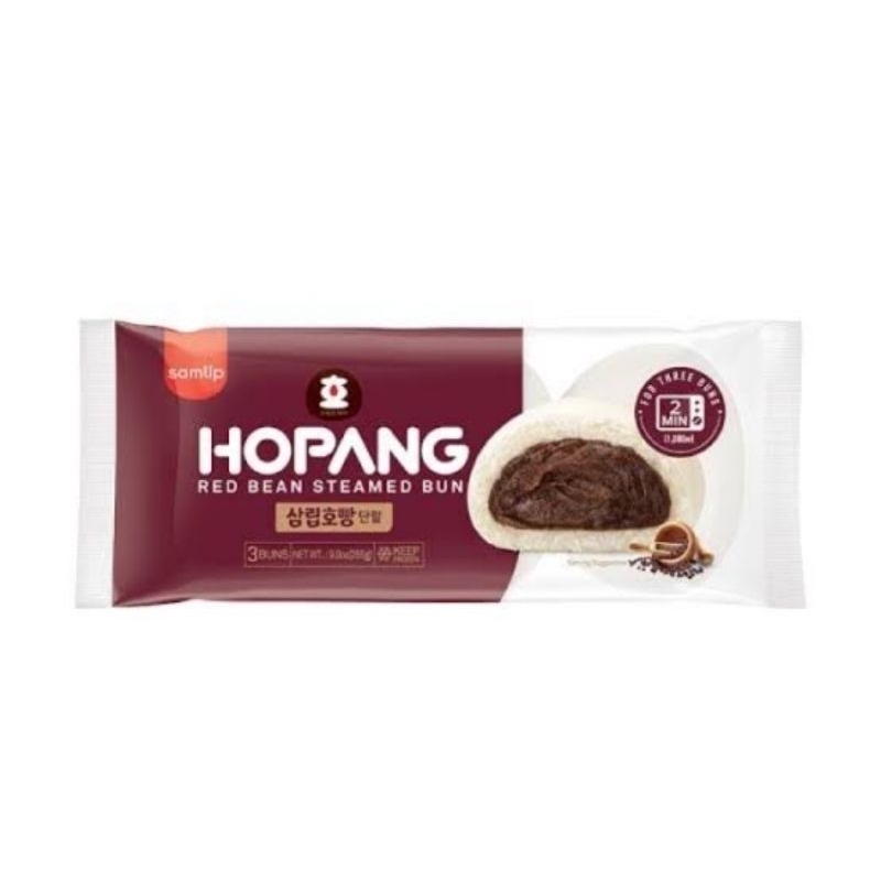 

Samlip Hopang Read Bean Stemead Bun / Bakpao Isi Kacang Merah 225 gram