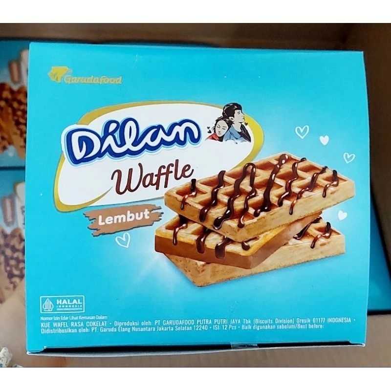 

DILAN WAFFLE 1BOX ISI 12 WAFLE LEMBUT kue wafel rasa coklat