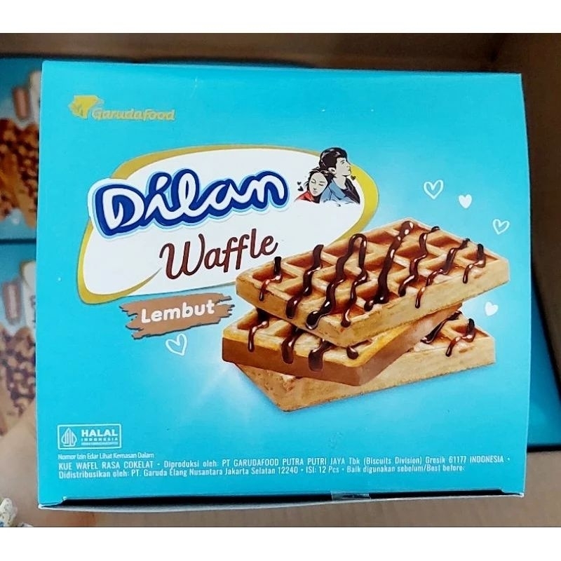 

DILAN WAFFLE 1BOX ISI 12 WAFLE LEMBUT kue wafel rasa coklat