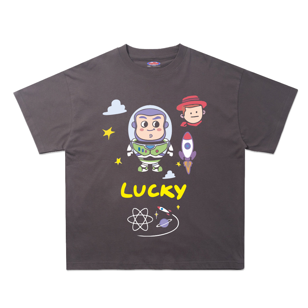 kaos toy story woody and buzz kartun oversize