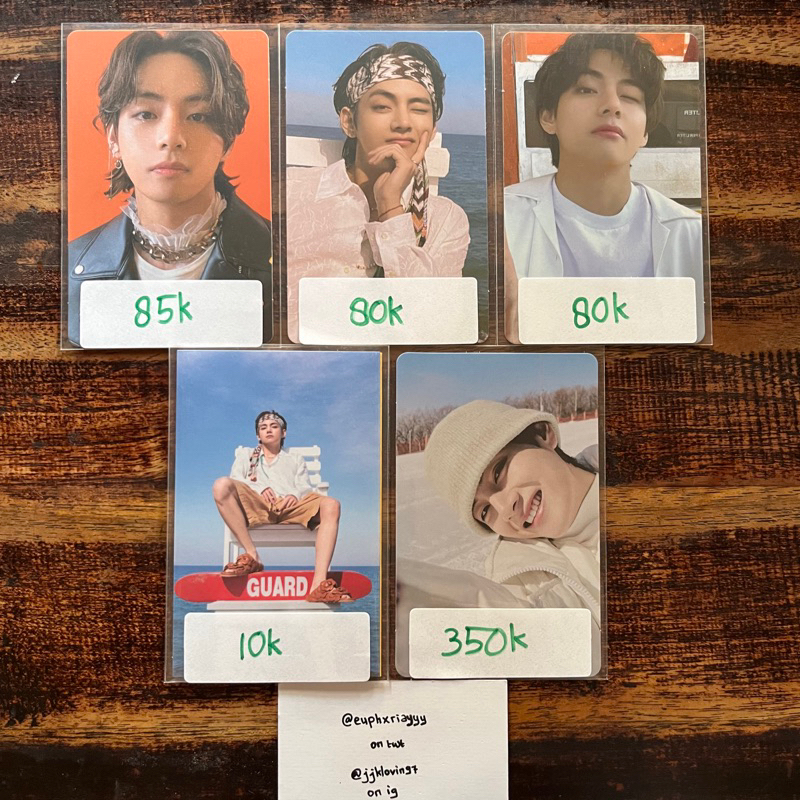 [READY STOCK] PC PHOTOCARD BTS V TAEHYUNG BUTTER CREAM, PEACHES, POB, WINPACK WINTER PACKAGE 2021 — 