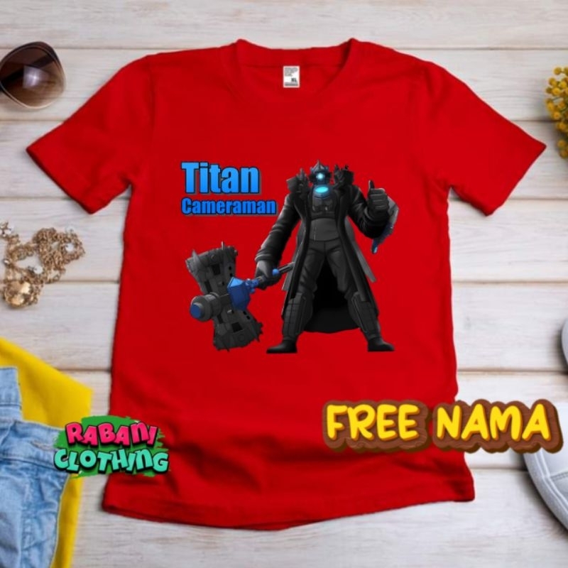 kaos anak titan camereman