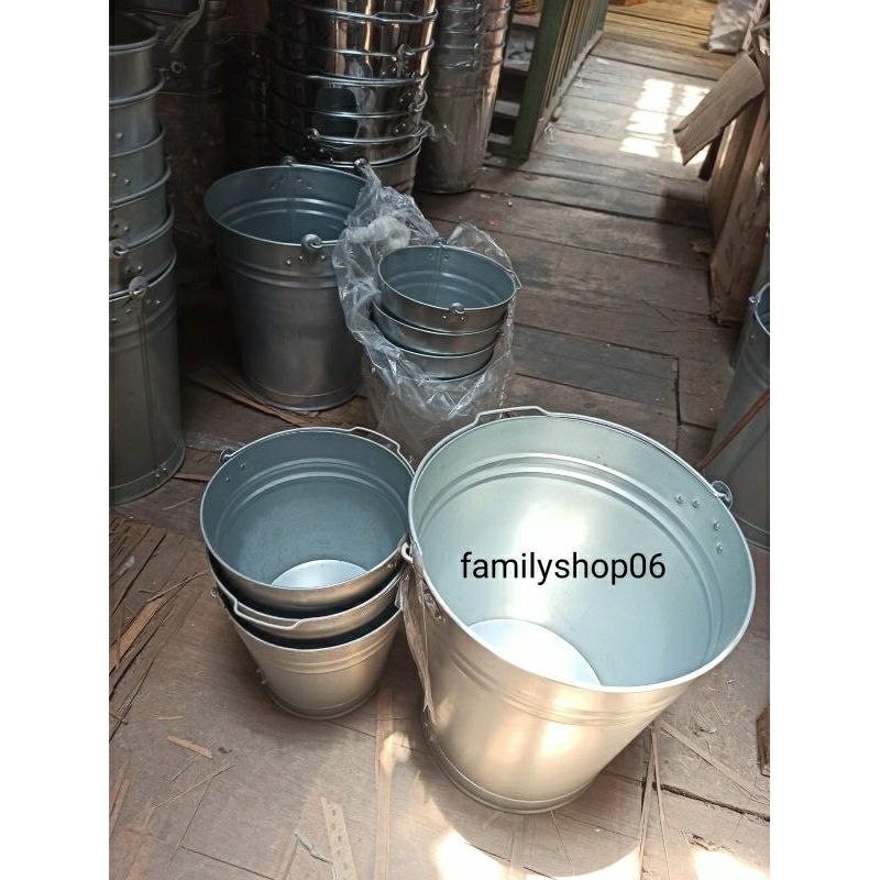 Ember Galvanis Wadah Kaleng Pot Tebal 5 Liter
