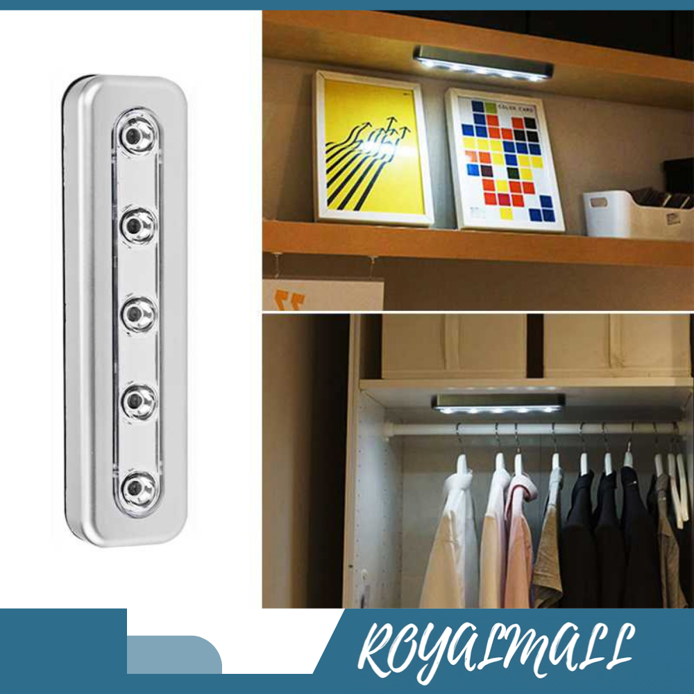 Lampu Led Mini Multifungsi Push Touch Wall Light Lamp 5 Led Cool White / Lampu Dekorasi Kecil Mini K