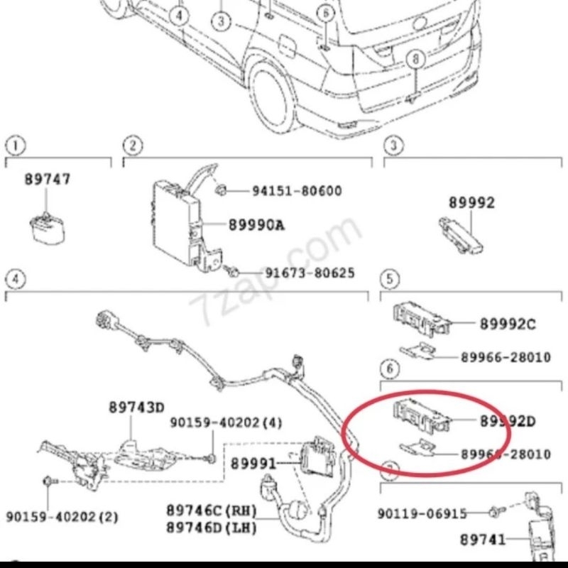oscillator indoor electrical key ALPHARD VELLFIRE HV 200804-201501