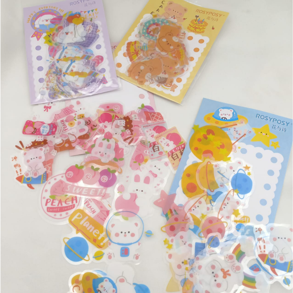 

1 SET STICKER AESTHETIC GAMBAR KARTUN LUCU