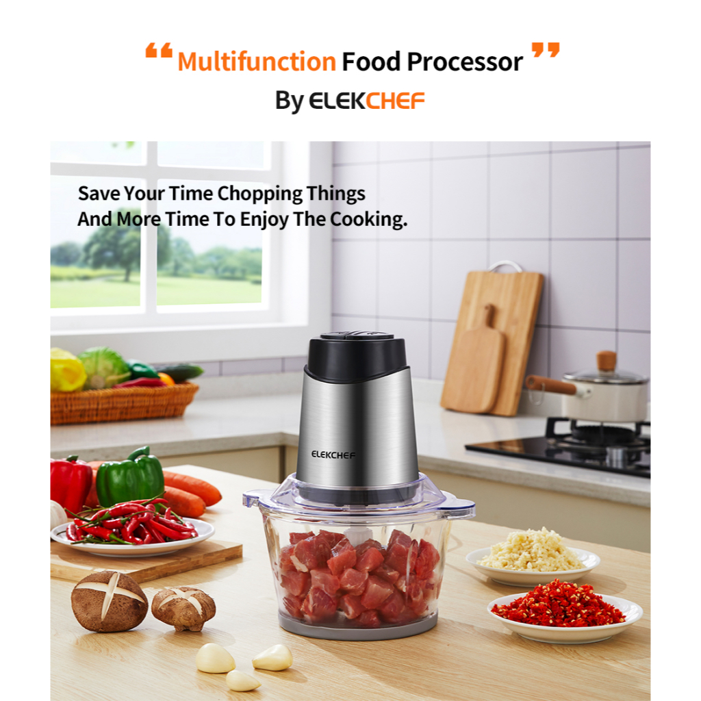 Blender Daging Chopper Gilingan Daging Food Processor Coper Penggiling Daging