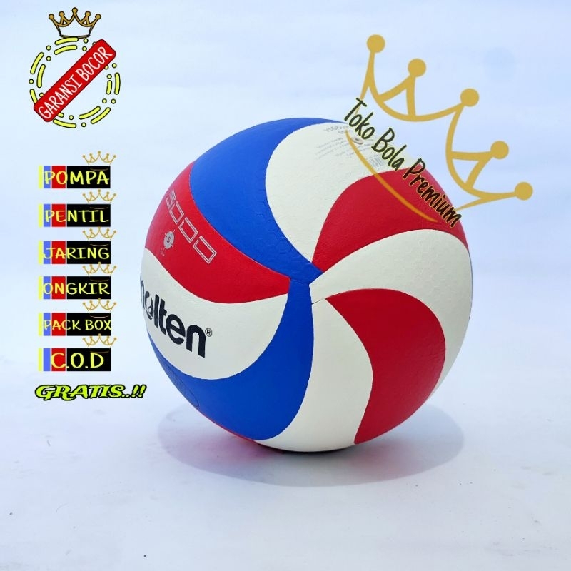 MOLTEN Bola Voli Volly Voly Volleyball Molten V5M5000 Original Training Match Official Size 5