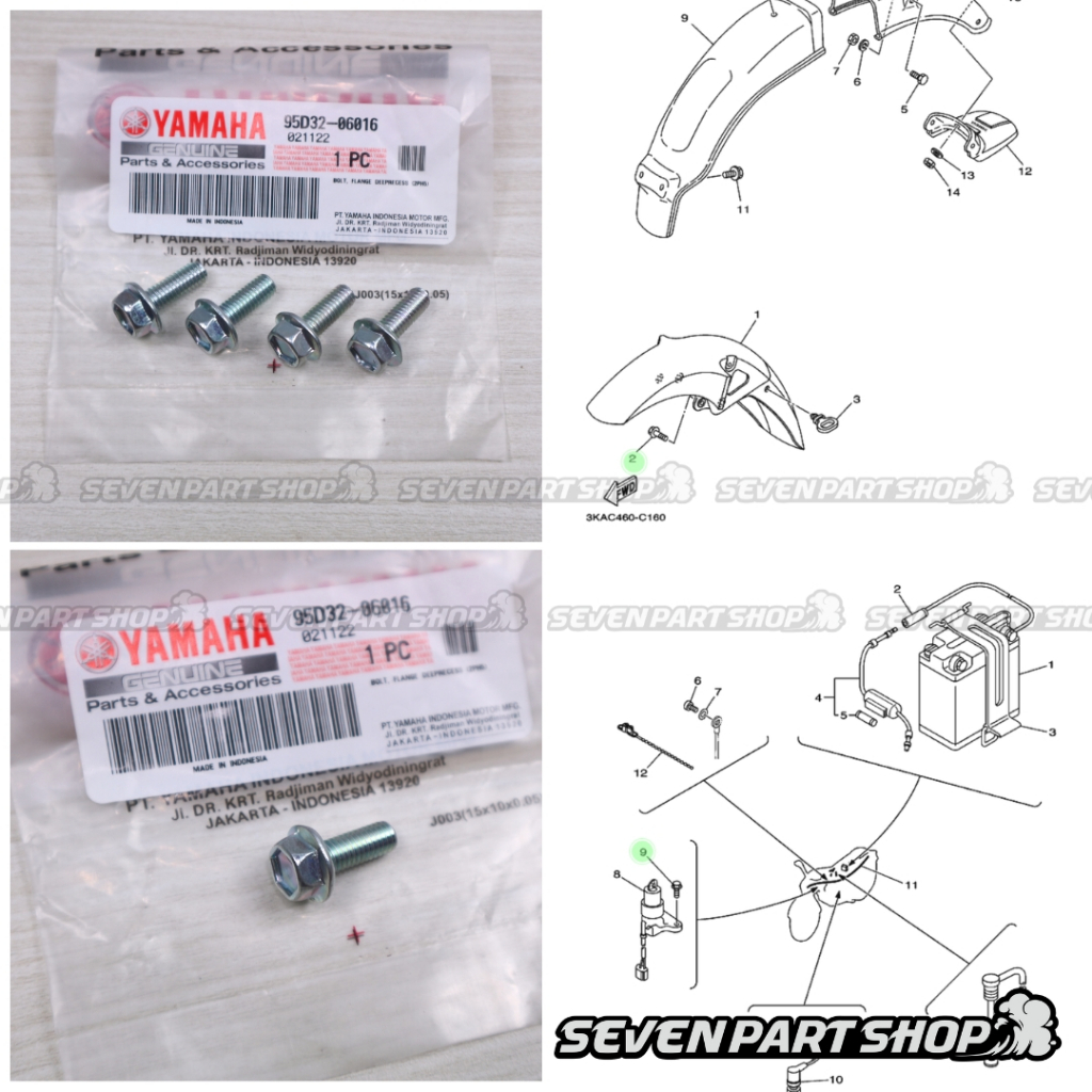 BAUT SPAKBOR DEPAN KUNCI KONTAK RX KING RXKING RXK RXS ORIGINAL 95817-06016 95D32-06016