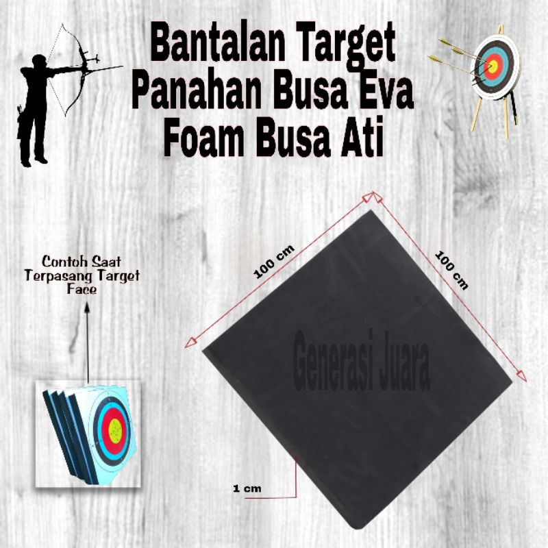 Bantalan Target Panahan Busa Eva Foam Busa Ati 100 x 100 x 1 cm