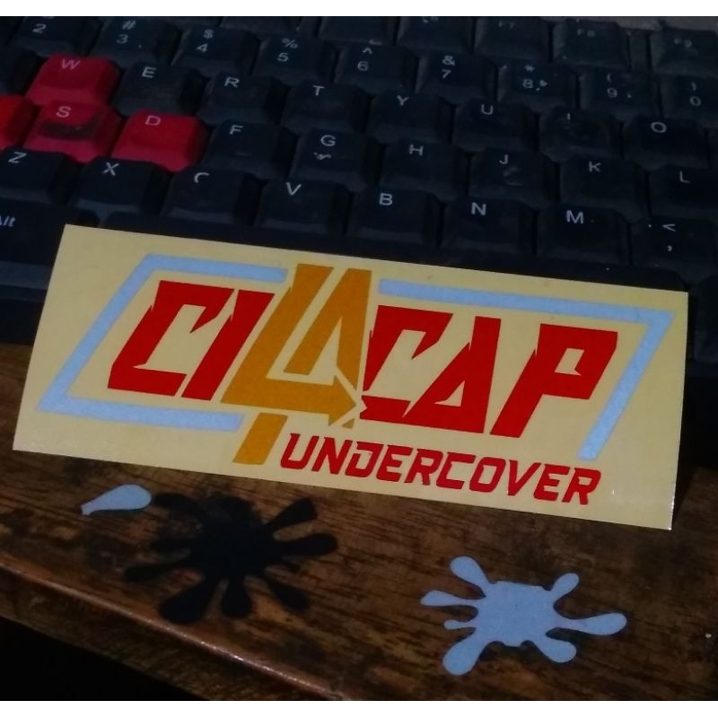 stiker #cilacap undercover - merah