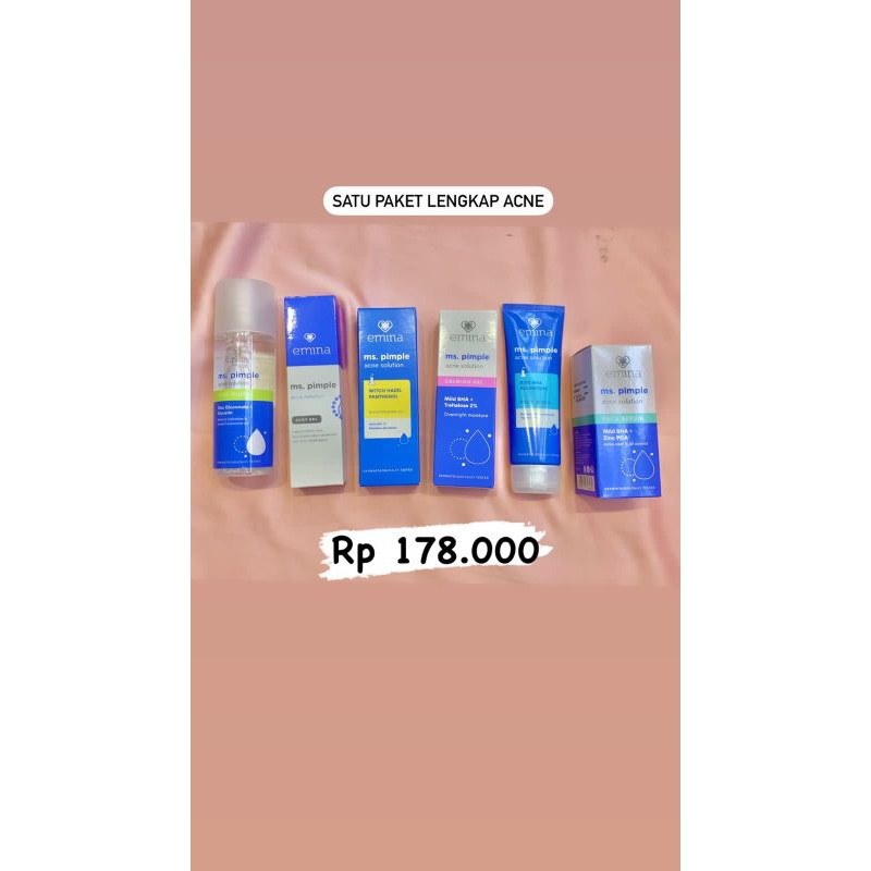 Emina ms pimple acne solution satu paket lengkap